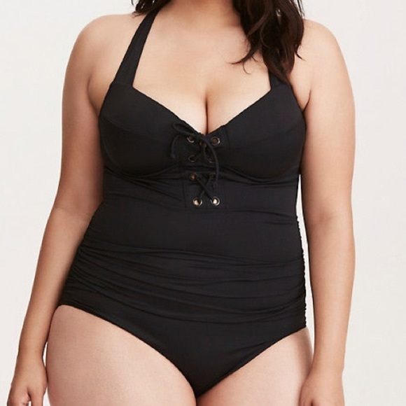 torrid Other - Torrid Black Lace Front One Piece, 5X.